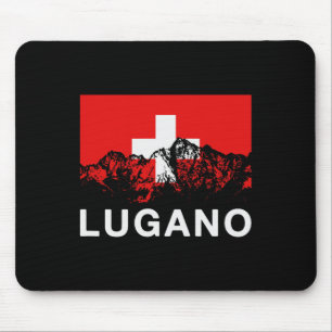 Lugano Schweiz Schweizer Flagge Mousepad
