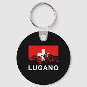 Lugano Schweiz Schweizer Flagge Schlüsselanhänger