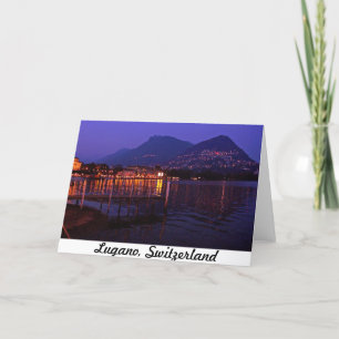 Lugano, Switzerland 5 x7 Greeting Card Karte