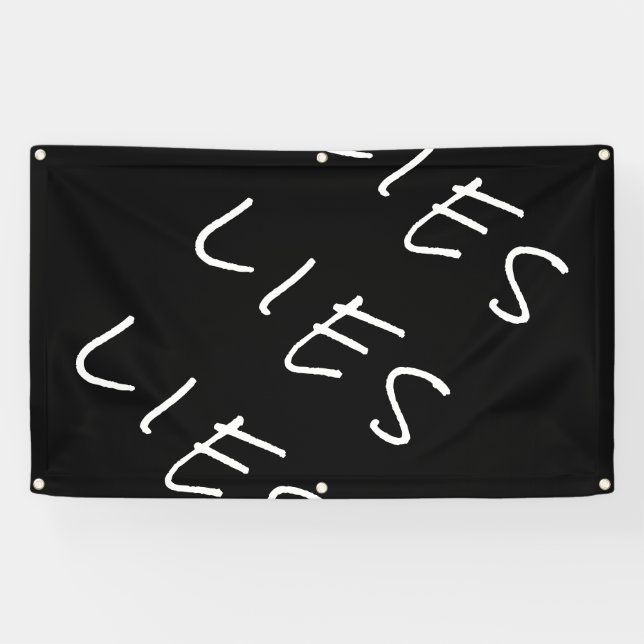 Lügen liegt Lügen-Fahne Banner (Horizontal)