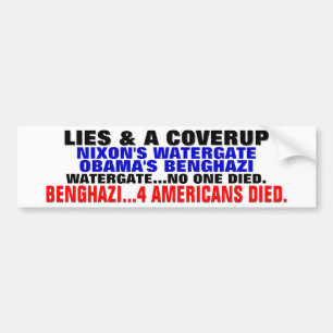 LÜGEN U. EIN COVERUP… OBAMAS BANGHAZI AUTOAUFKLEBER
