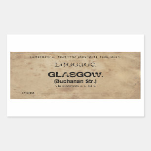 Luggage Glasgow (To customize) Rechteckiger Aufkleber