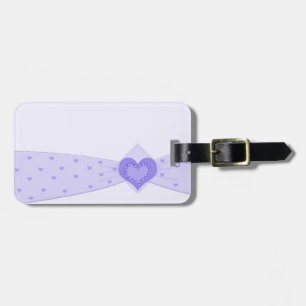 Luggage-Tag mit violetter Schleife Gepäckanhänger
