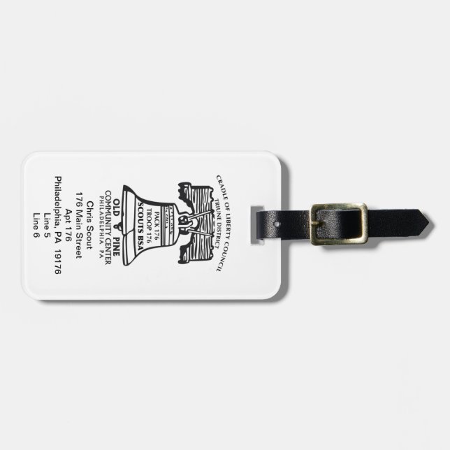 Luggage Tag - Style B (Personalized) Gepäckanhänger (Vorderseite horizontal)