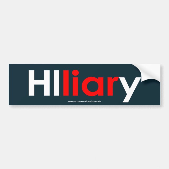 Lügner-Autoaufkleber Hillary Clinton (aquamarin) Autoaufkleber (Vorne)