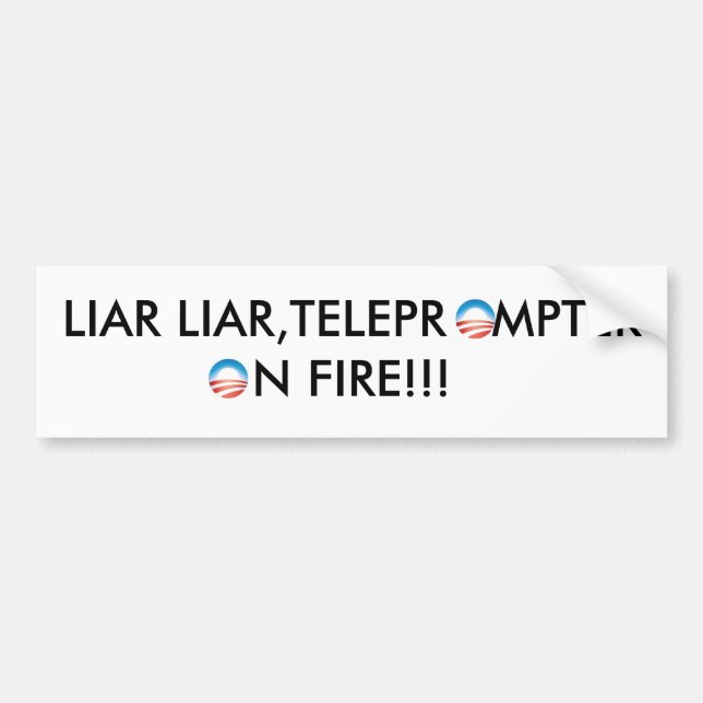 LÜGNER-LÜGNER, TELEPROMPTER AUF FEUER AUTOAUFKLEBER (Vorne)