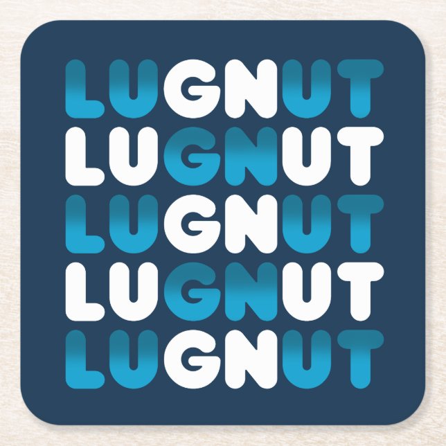 Lugnut Donut Winter Paper Untersetzer NAVY (Vorderseite)