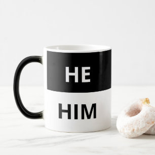 Lui/Lui Pronononounes Mug de Morphage noir et blan