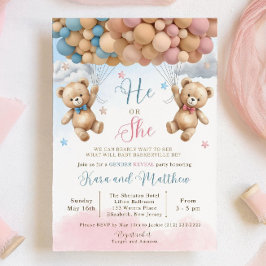Lui ou Elle Porte Invitation Baby shower, Nous Pou