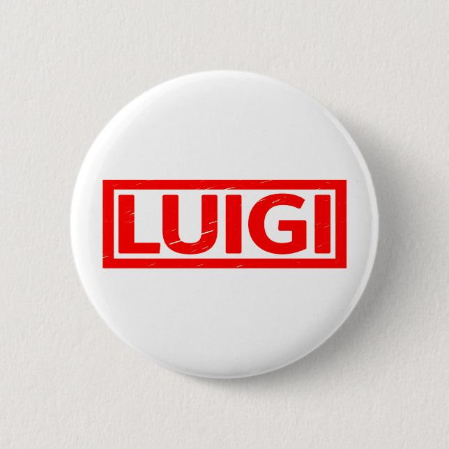 Luigi Briefmarke Button (Vorderseite)