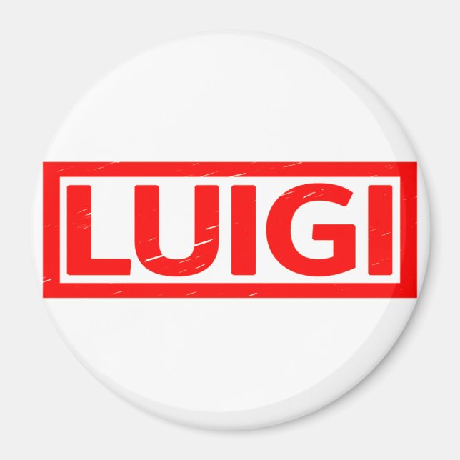 Luigi Briefmarke Magnet (Vorne)