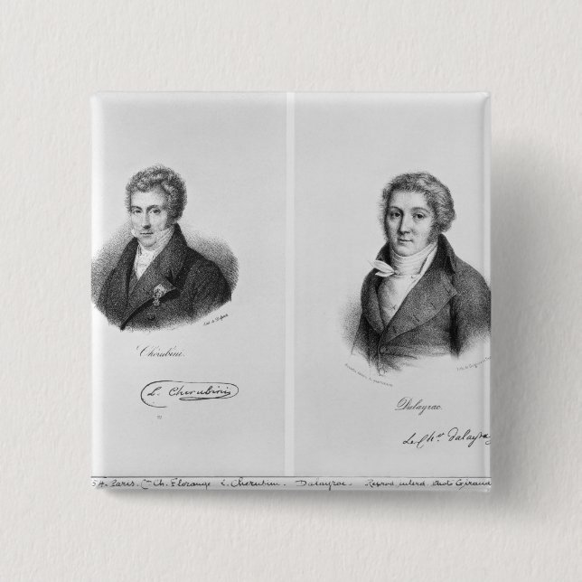 Luigi Cherubini und Nicolas Marie Dalayrac Button (Vorderseite)