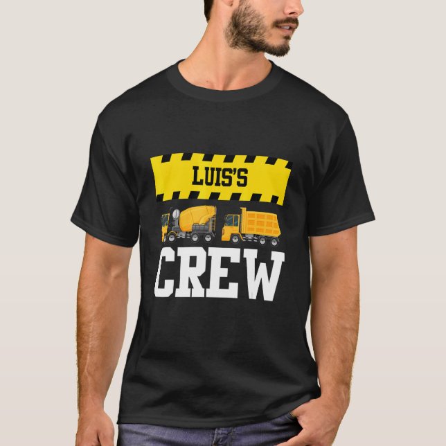 Luis Construction Crew Custom Dumptruck Dump Truck T-Shirt (Vorderseite)