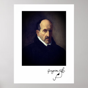Luis de Góngora (Portrait/Unterschrift) Poster