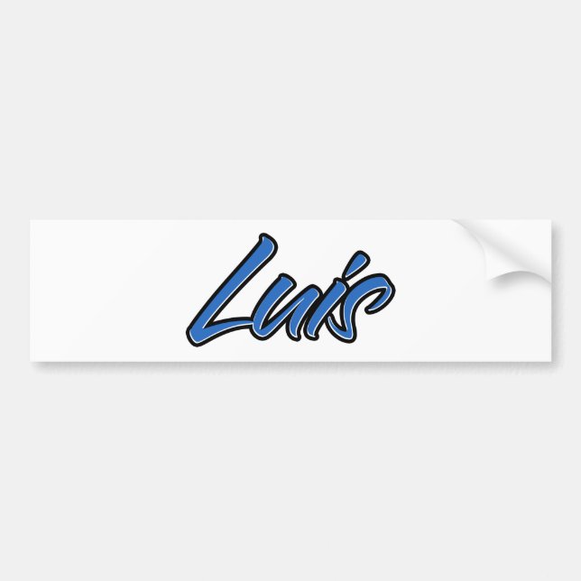 Luis Name blue Aufkleber Sticker Autoaufkleber (Vorne)
