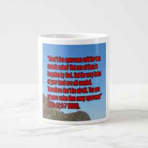 Lukas 12:6-7 WEBU Mug Jumbo-Tasse