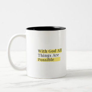 Lukas 1:37 zweifarbige tasse