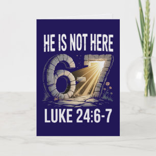 Lukas 24:6-7 Christliches Osterkarten-Motiv Aufers Karte
