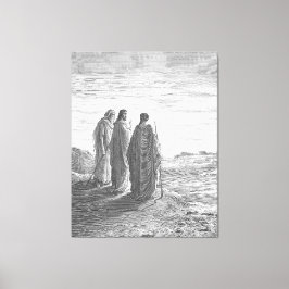 Lukas 24A Jesus und zwei Jünger gehen nach Emmaus Leinwanddruck
