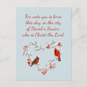 Lukas 2,11 Schrift für Weihnachten Bibelvers Postkarte