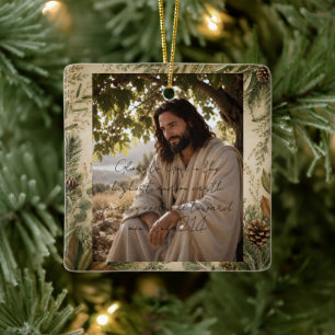 Lukas 2:14 Jesus unter dem Feigenbaum Christlich C Keramikornament