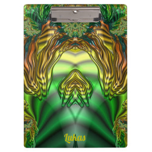 LUKAS ~ETHEREAL! grün, orange, schwarz, gelb grau Klemmbrett