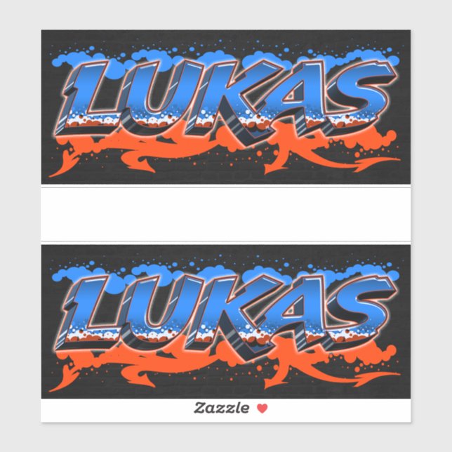 Lukas Vorname Name Graffiti Aufkleber Sticker (Blatt)