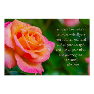 Luke 10:27 Druck, Wertposter Papier (Halbglanz) Poster