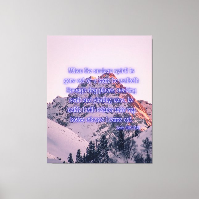Luke 11:24 Bibelverse KJV Gemälde Kunst Leinwanddruck (Vorderseite)