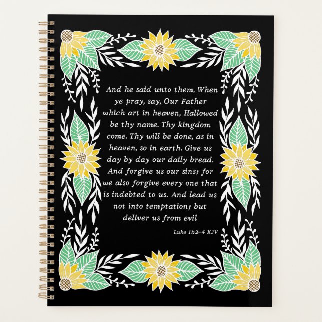 Luke 11:2-4 Bible Verse Kalenderplaner Planer (Vorderseite)