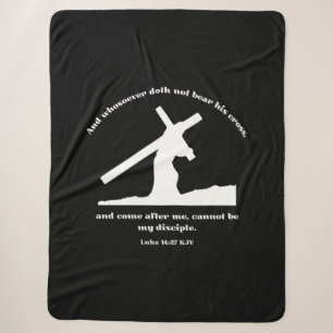 Luke 14:27 KJV Jesus Cross Christlich Bibel Verse Sherpadecke
