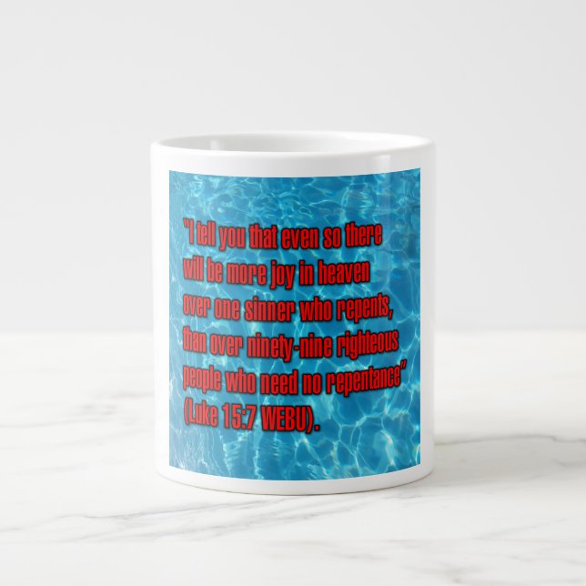 Luke 15:7 WEBU-Tasse Jumbo-Tasse (Vorderseite)