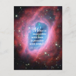 Luke 18:27 postkarte