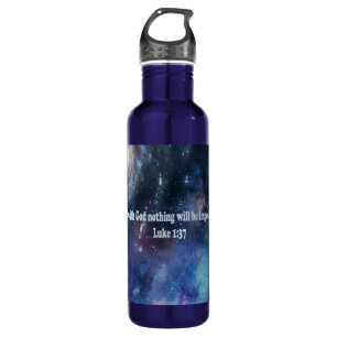 Luke 1:37 edelstahlflasche