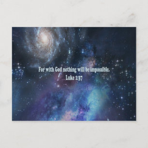 Luke 1:37 postkarte