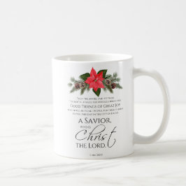 Luke 2:10-11 Gute Nachricht Poinsettia Weihnachten Kaffeetasse