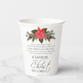 Luke 2:10-11 Gute Nachricht Poinsettia Weihnachten Pappbecher