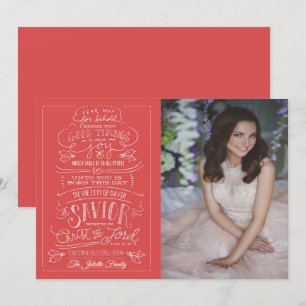 Luke 2-10-11 Weihnachtskarte Einladung