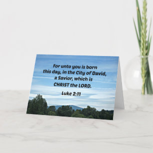 Luke 2:11 Denn für euch ist heute geboren Dankeskarte