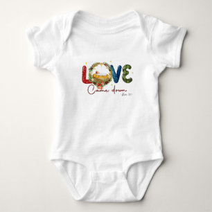 Luke 2:11 Liebe kam zur Geburt Baby Strampler