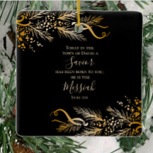 Luke 2:11 Schrift Elegant Gold Frohe Weihnachten