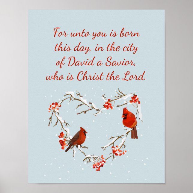 Luke 2:11 Schrift für Weihnachts-Bibelverse Post Poster (Vorne)