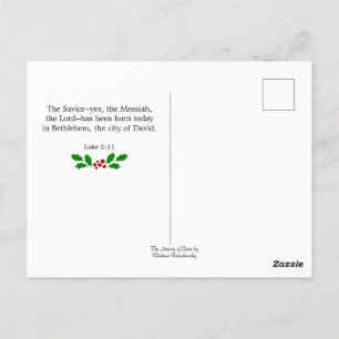 Luke 2-11, Weihnachtsschrift, Postkarte