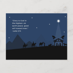 Luke 2:14 Carte postale de Noël