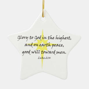 Luke-2:14 Keramik Ornament