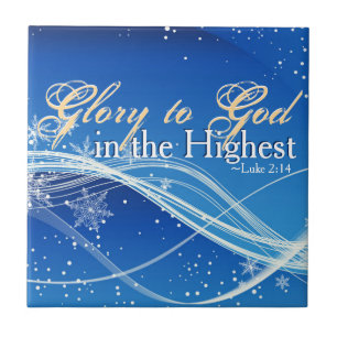 Luke 2:14 "Ruhm zu Gott in den Höchsten" Weihnacht Fliese
