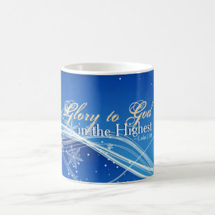 Luke-2:14 "Ruhm zum Gott im höchsten" Weihnachten Kaffeetasse