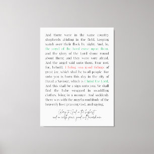 Luke 2:8-14 Canvas Print Leinwanddruck