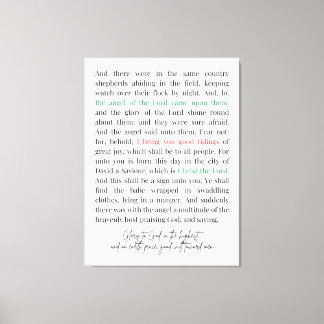 Luke 2:8-14 Canvas Print Leinwanddruck