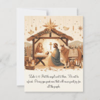 Luke 2 Mager Scene Flat Card (Schreib deine eigene